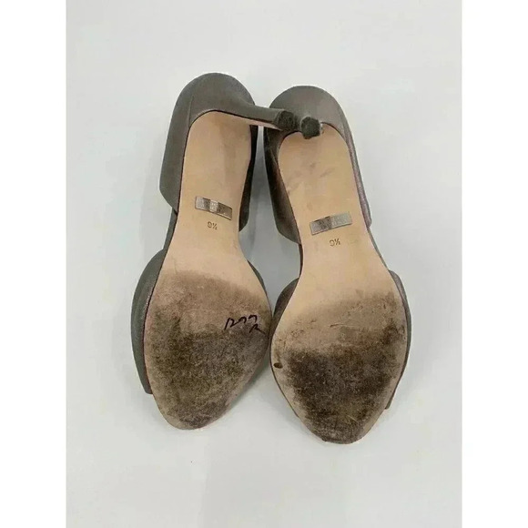 BADGLEY MISCHKA Womens Giana II Open Toe D-orsay Silver Metallic Pewter 9.5 - Picture 7 of 10